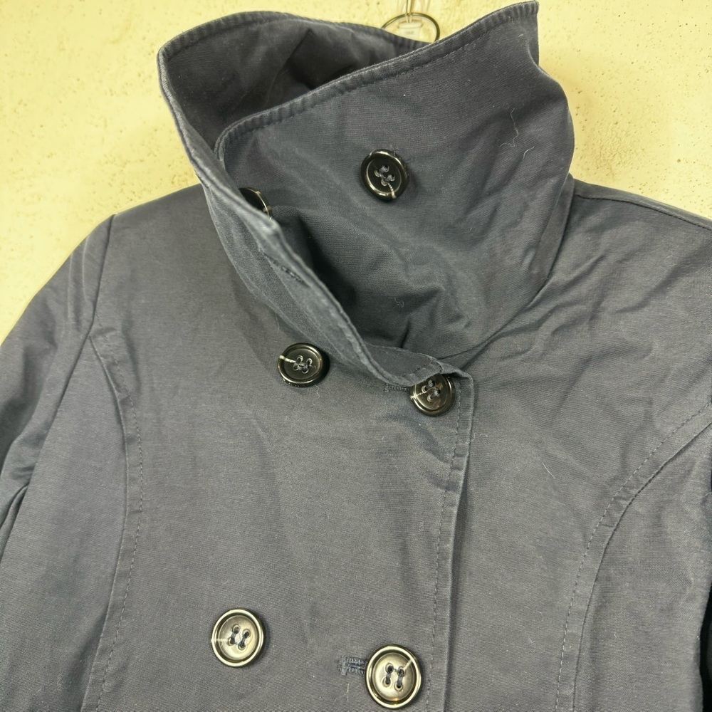 DKNY Pea Coat Navy Button Belted Jacket Coat - Picture 5 of 10